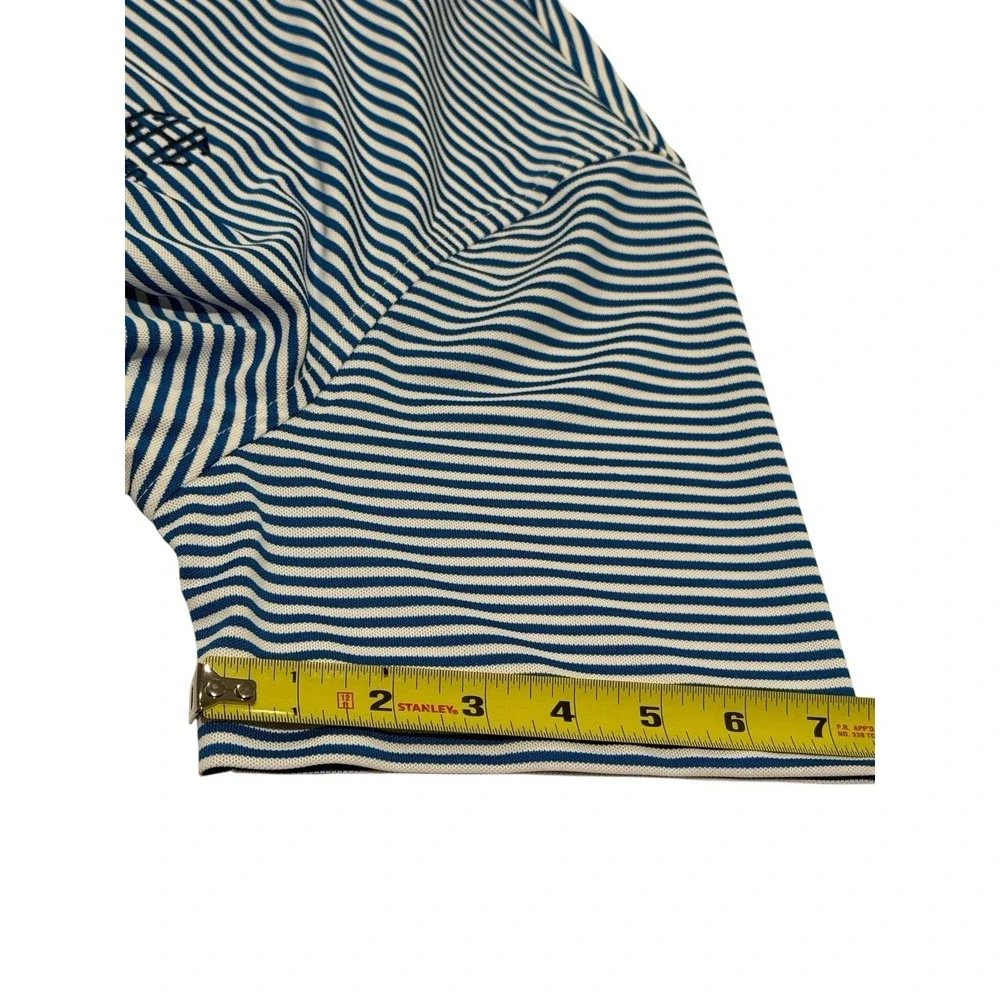 G/FORE All Play Stripe Golf Polo Men's L CHC 1930 Logo NWT